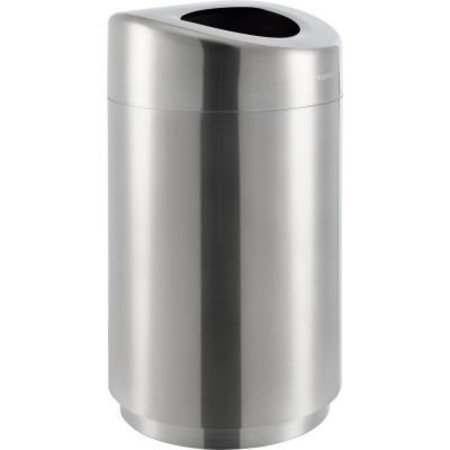 GEC Global Industrial Round Curved Open Top Trash Can, 32 Gallon, Satin Stainless Steel EK9070-MT